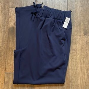 Talbots navy blue elastic waist and tie pants. Size large. Very comfy!